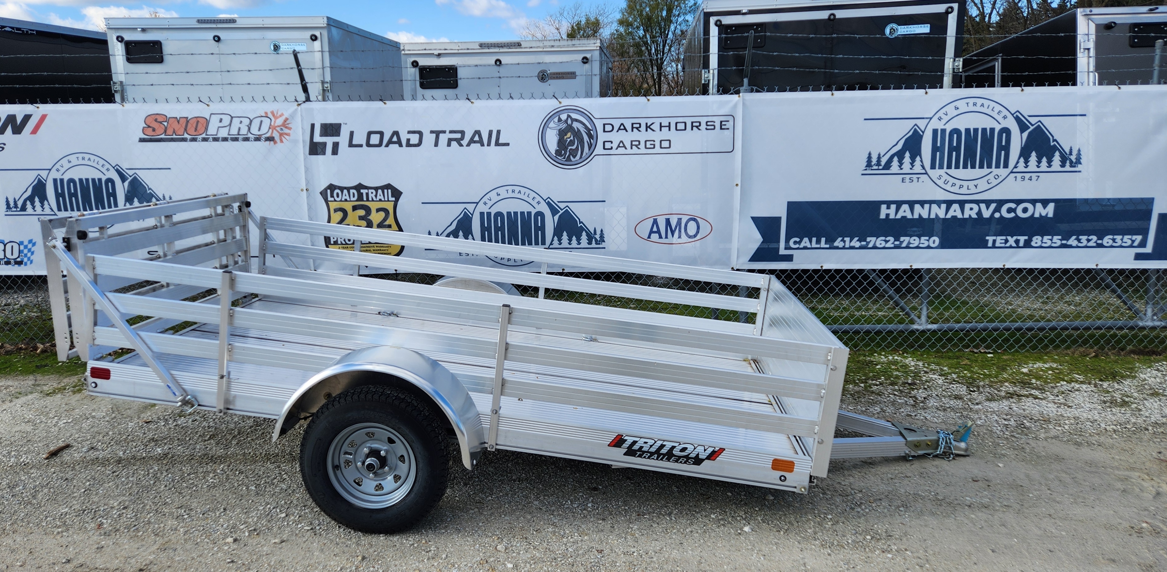 Triton FIT1064 64 Wide X 10 Long All Aluminum Utility Trailer with Bi-Fold Ramp